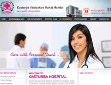 Tablet Screenshot of kasturbahospital.com